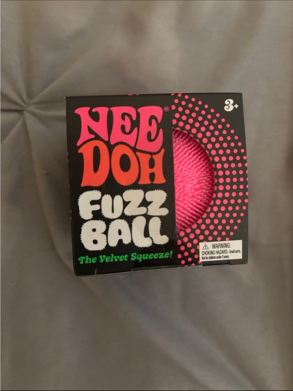 Fuzz Ball Velvet Squeeze Toy - Pink